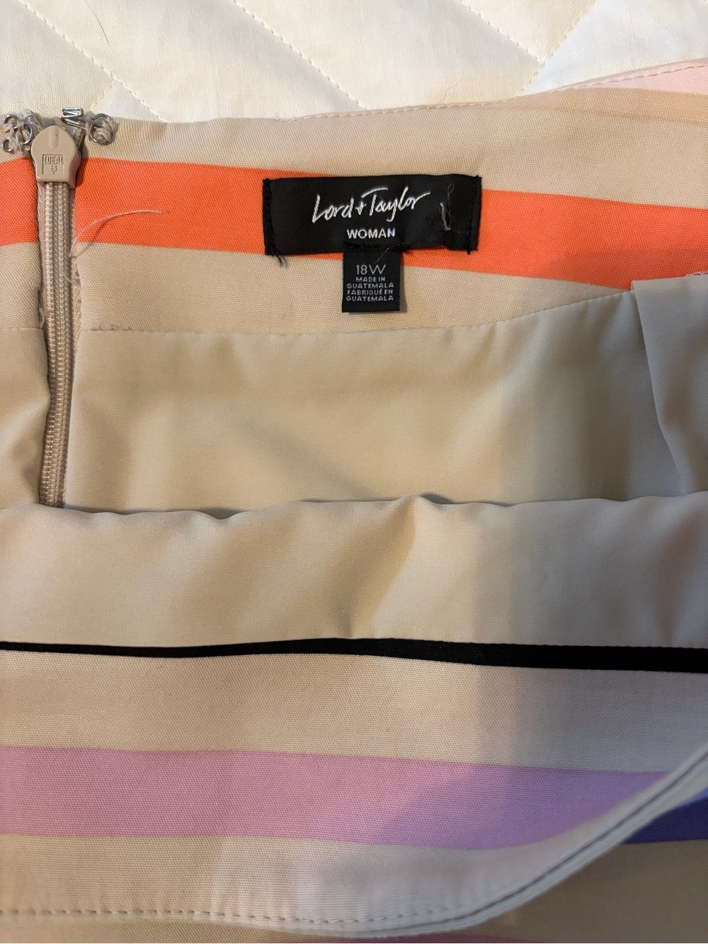 Striped Pastel A-Line Skirt - Multi - Picture 5 of 5